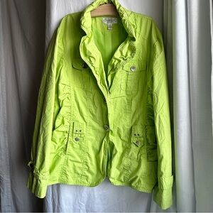 Conrad C Collection Bright Green Woman’s Jacket Size 12
